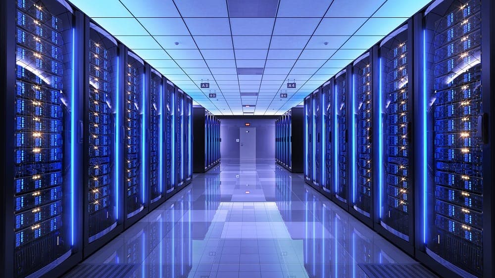 Server room with secure data storage equipment – Anchora IT Backup Solutions
